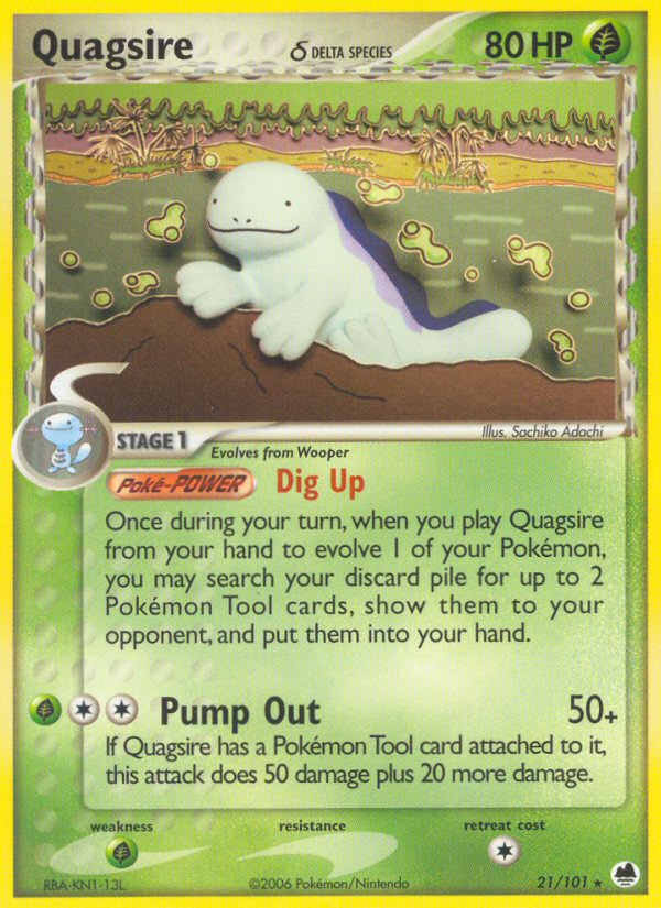 Quagsire δ – Dragon Frontiers 21/101 Pokémon card