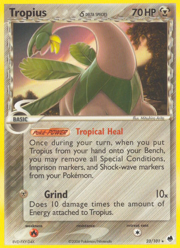 Tropius δ – Dragon Frontiers 23/101 Pokémon card