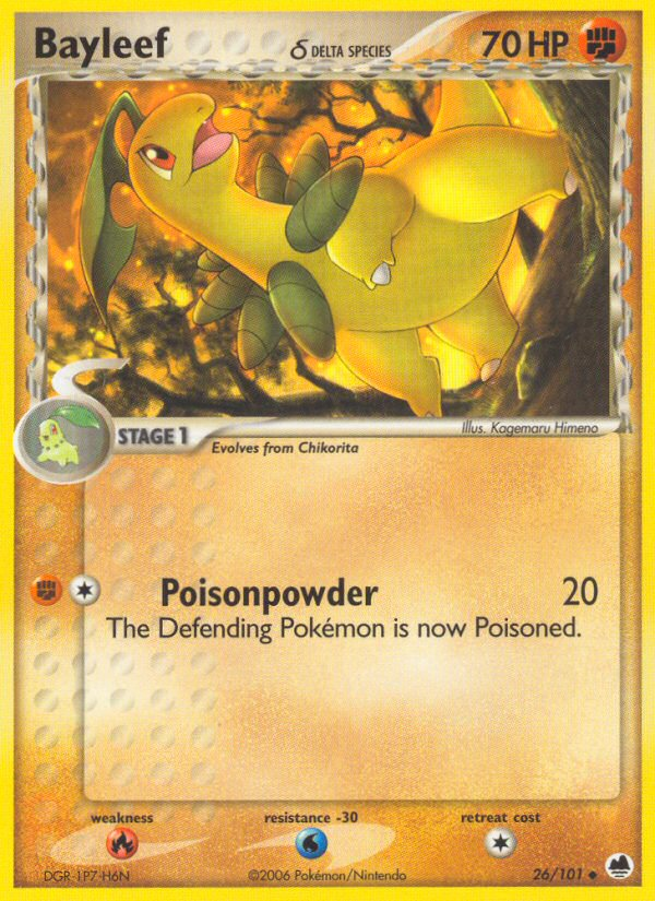 Bayleef δ – Dragon Frontiers 26/101 Pokémon card