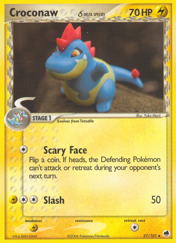 Croconaw δ – Dragon Frontiers 27/101 Pokémon card