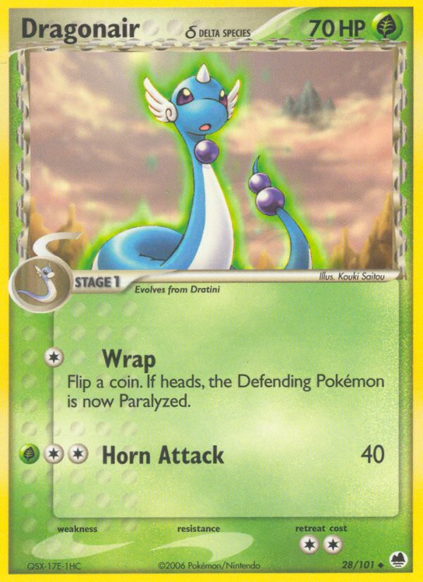 Dragonair δ – Dragon Frontiers 28/101 Pokémon card