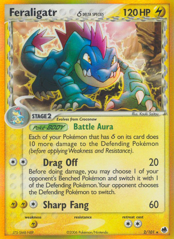 Feraligatr δ – Dragon Frontiers 2/101 Pokémon card