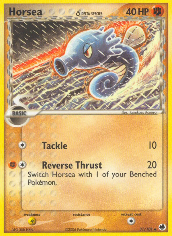 Horsea δ – Dragon Frontiers 31/101 Pokémon card