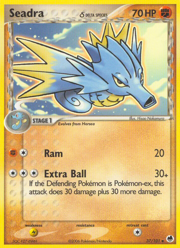 Seadra δ – Dragon Frontiers 37/101 Pokémon card