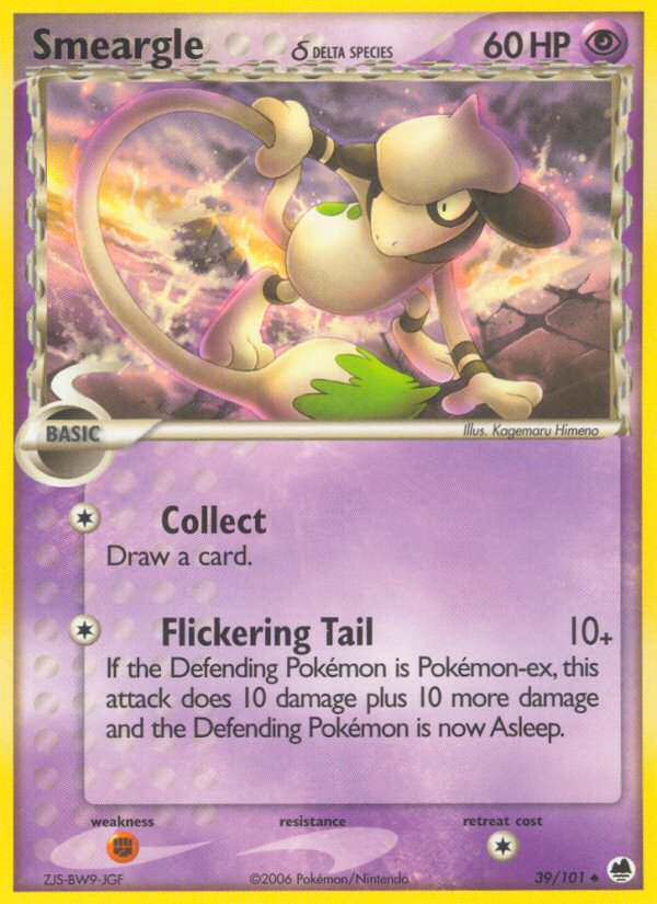 Smeargle δ – Dragon Frontiers 39/101 Pokémon card