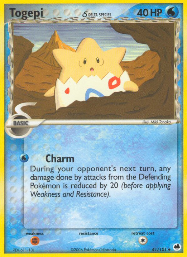 Togepi δ – Dragon Frontiers 41/101 Pokémon card