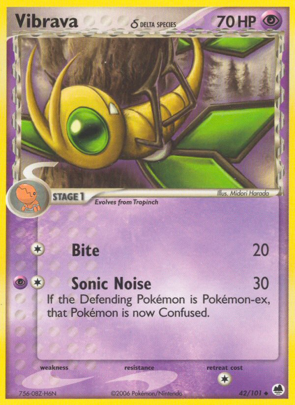 Vibrava δ – Dragon Frontiers 42/101 Pokémon card