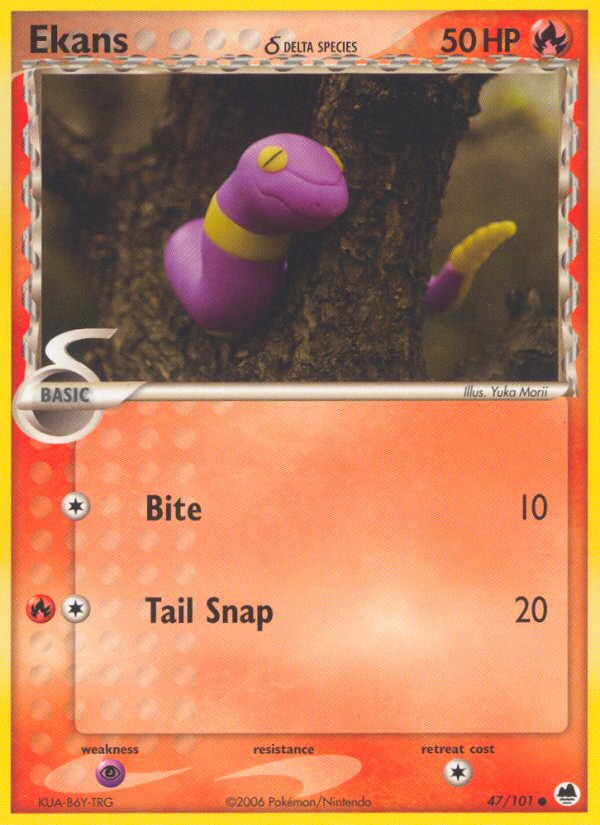 Ekans δ – Dragon Frontiers 47/101 Pokémon card