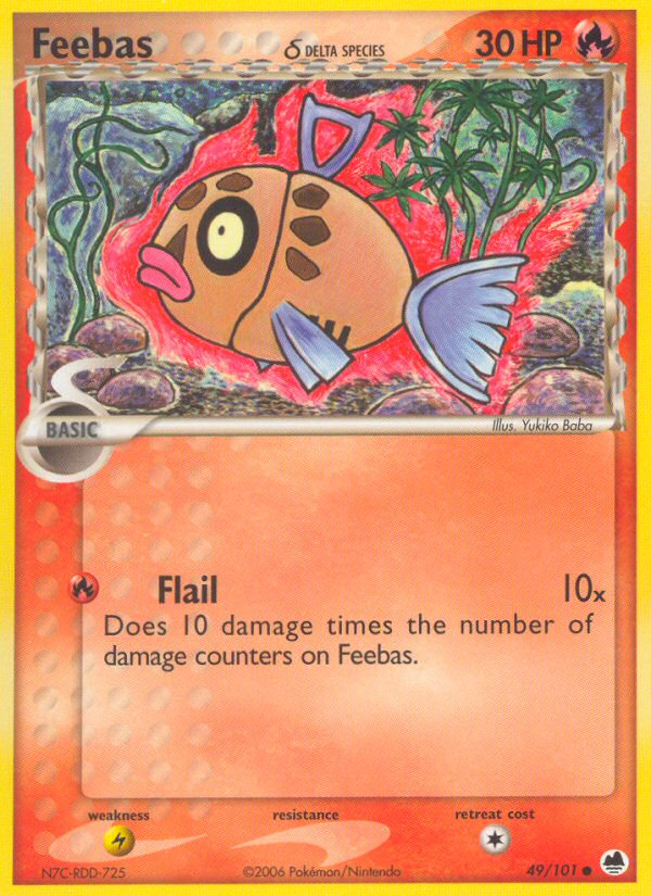 Feebas δ – Dragon Frontiers 49/101 Pokémon card