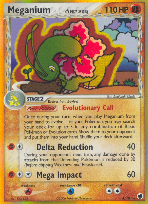 Meganium δ – Dragon Frontiers 4/101 Pokémon card