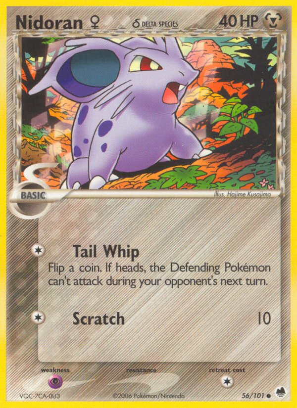 Nidoran ♀ δ – Dragon Frontiers 56/101 Pokémon card