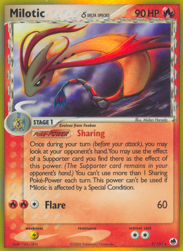 Milotic δ – Dragon Frontiers 5/101 Pokémon card