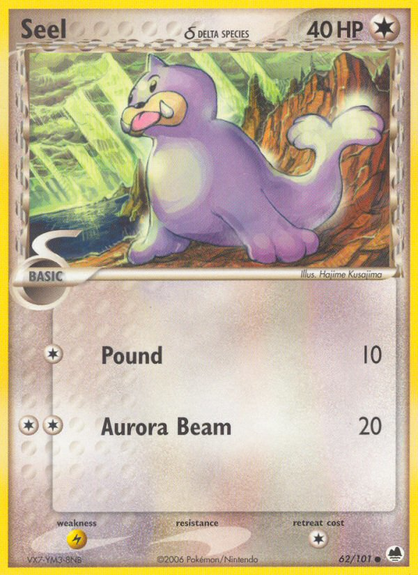 Seel δ – Dragon Frontiers 62/101 Pokémon card