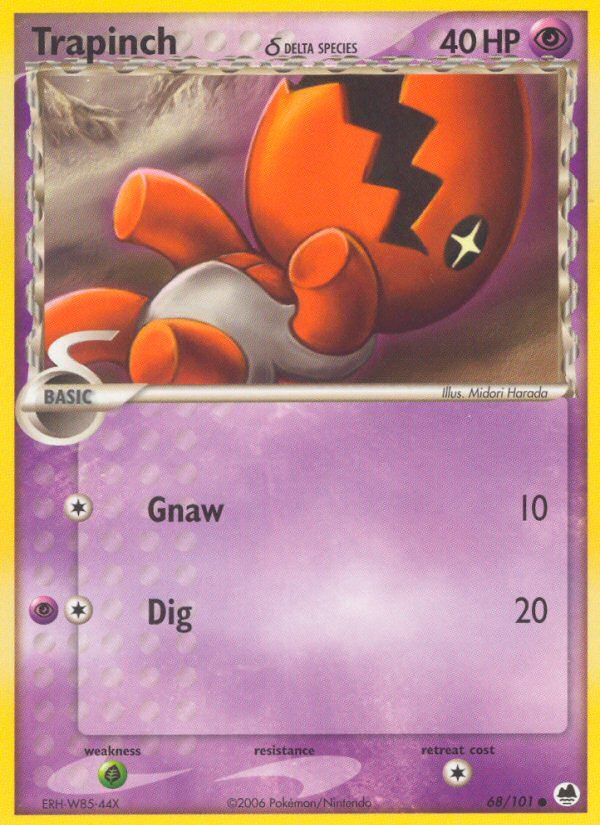Trapinch δ – Dragon Frontiers 68/101 Pokémon card