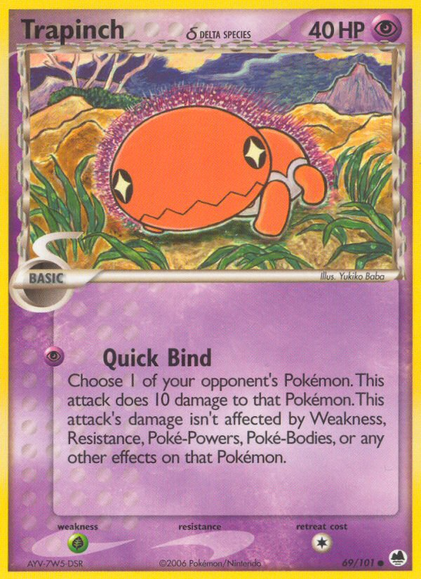 Trapinch δ – Dragon Frontiers 69/101 Pokémon card