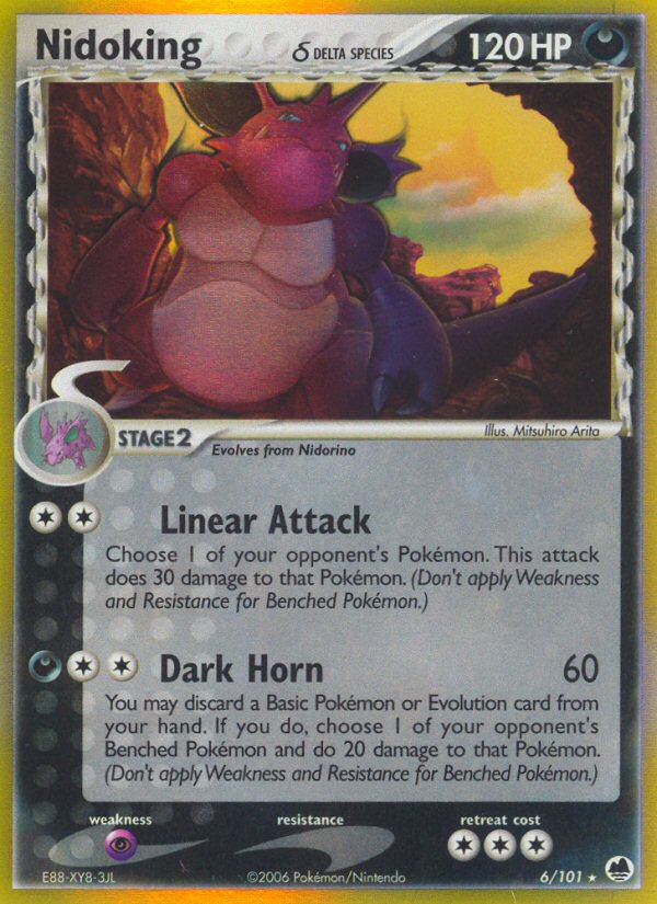 Nidoking δ – Dragon Frontiers 6/101 Pokémon card