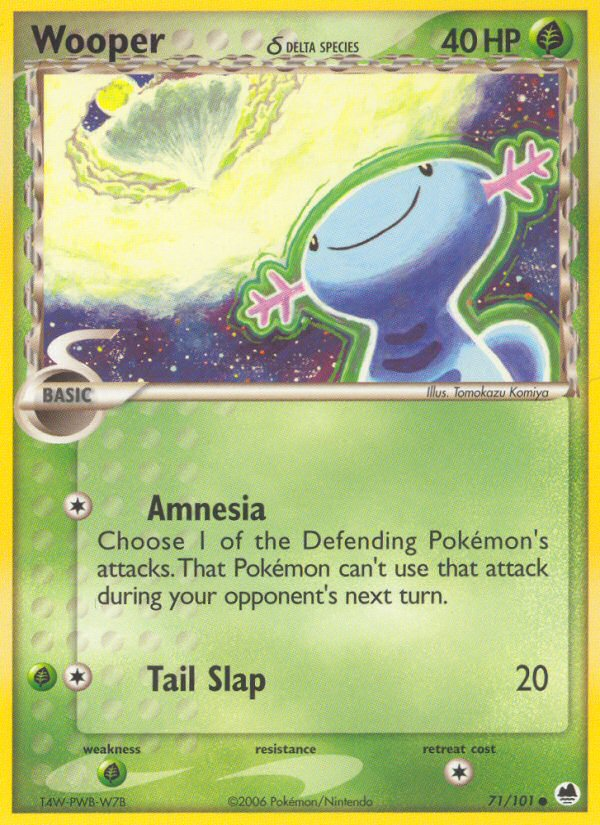 Wooper δ – Dragon Frontiers 71/101 Pokémon card