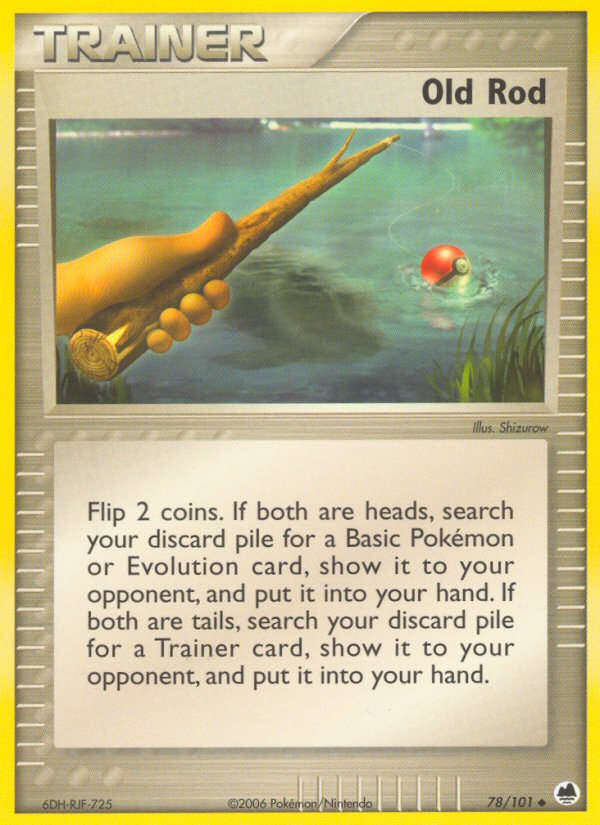 Old Rod – Dragon Frontiers 78/101 Pokémon card