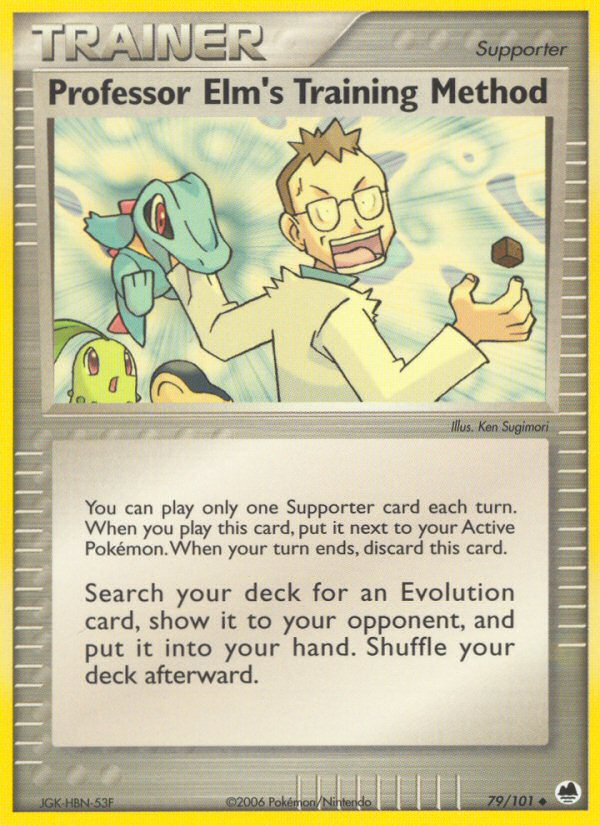 Professor Elm's Training Method – Dragon Frontiers 79/101 Pokémon card