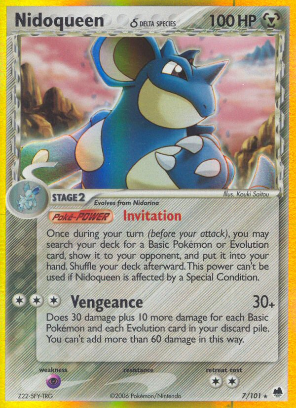 Nidoqueen δ – Dragon Frontiers 7/101 Pokémon card