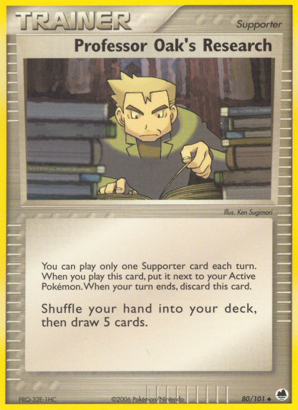Professor Oak's Research – Dragon Frontiers 80/101 Pokémon card