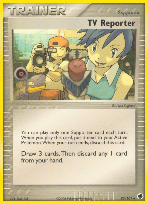 TV Reporter – Dragon Frontiers 82/101 Pokémon card