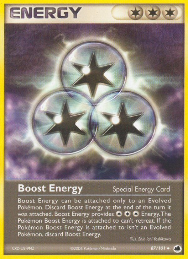 Boost Energy – Dragon Frontiers 87/101 Pokémon card