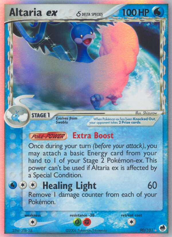 Altaria ex δ – Dragon Frontiers 90/101 Pokémon card