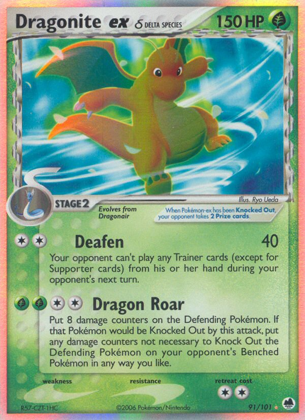 Dragonite ex δ – Dragon Frontiers 91/101 Pokémon card