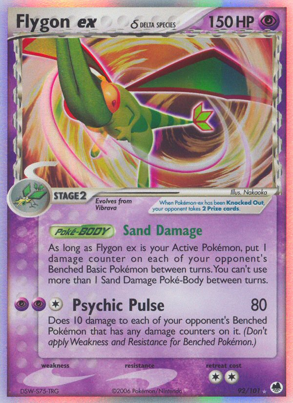 Flygon ex δ – Dragon Frontiers 92/101 Pokémon card