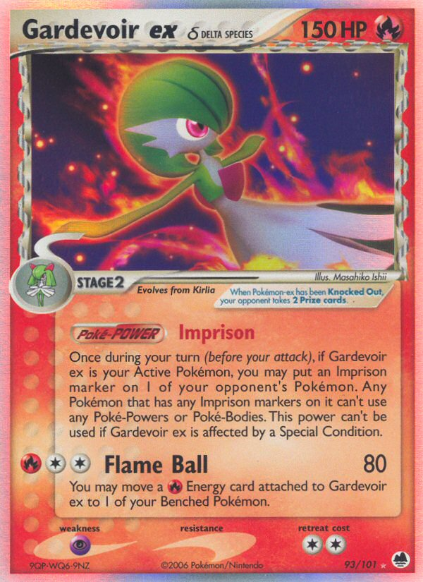Gardevoir ex δ – Dragon Frontiers 93/101 Pokémon card