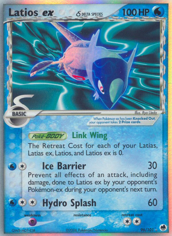 Latios ex δ – Dragon Frontiers 96/101 Pokémon card