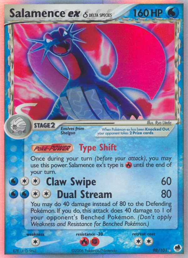 Salamence ex δ – Dragon Frontiers 98/101 Pokémon card
