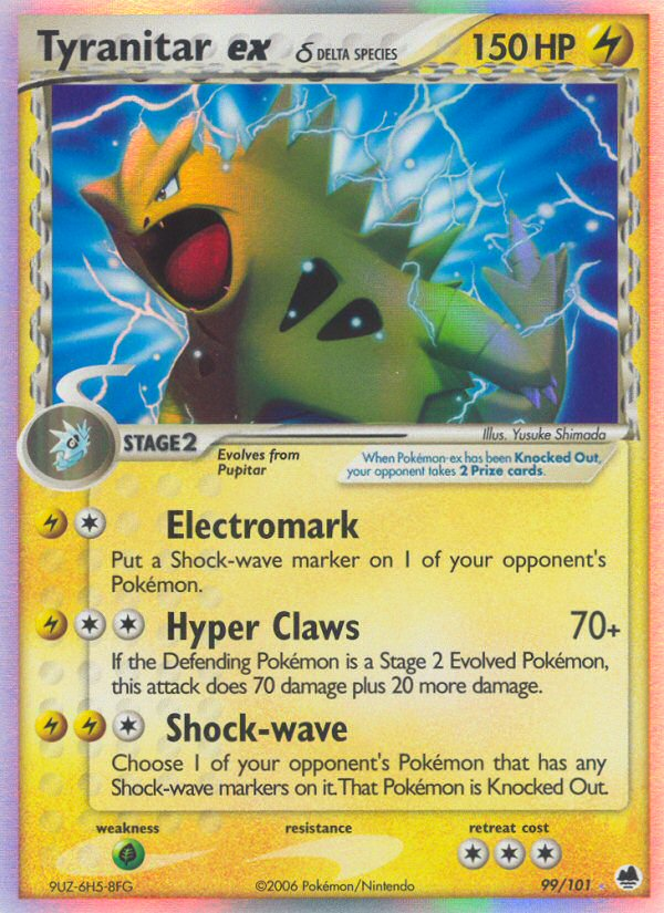 Tyranitar ex δ – Dragon Frontiers 99/101 Pokémon card