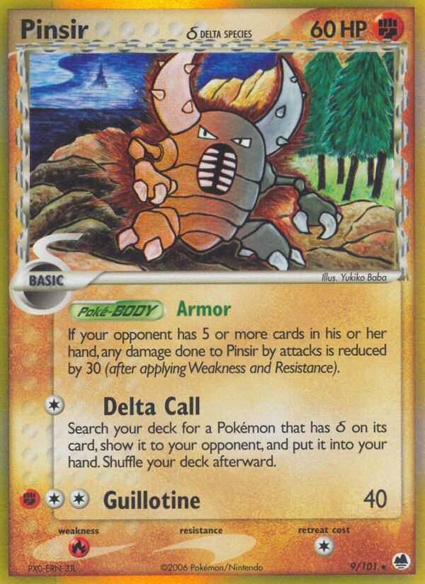 Pinsir δ – Dragon Frontiers 9/101 Pokémon card