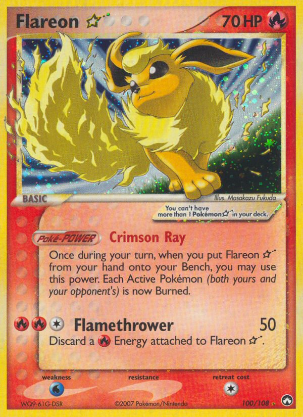 Flareon ☆ – Power Keepers 100/108 Pokémon card