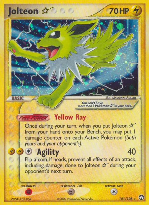 Jolteon ☆ – Power Keepers 101/108 Pokémon card