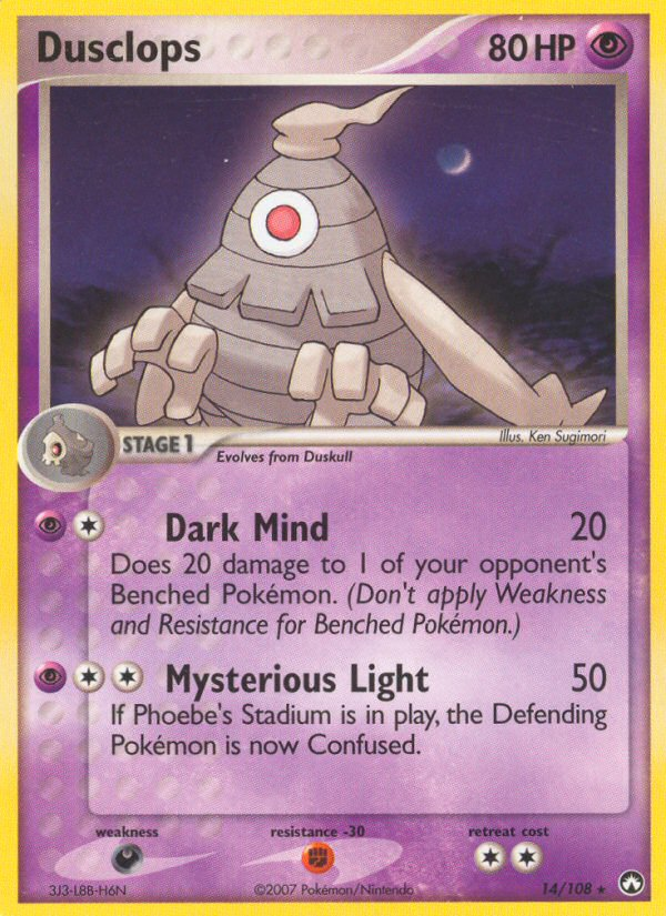 Dusclops – Power Keepers 14/108 Pokémon card