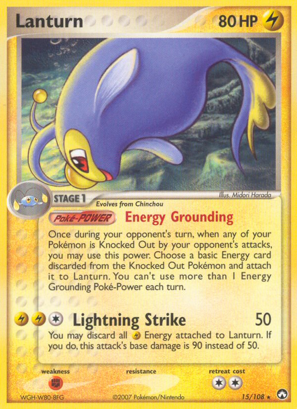 Lanturn – Power Keepers 15/108 Pokémon card