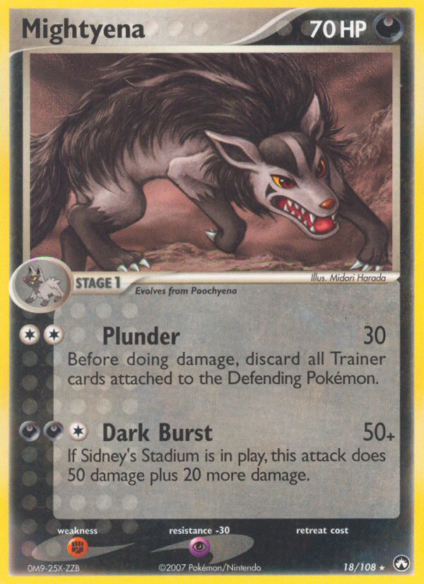 Mightyena – Power Keepers 18/108 Pokémon card