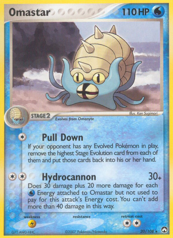Omastar – Power Keepers 20/108 Pokémon card