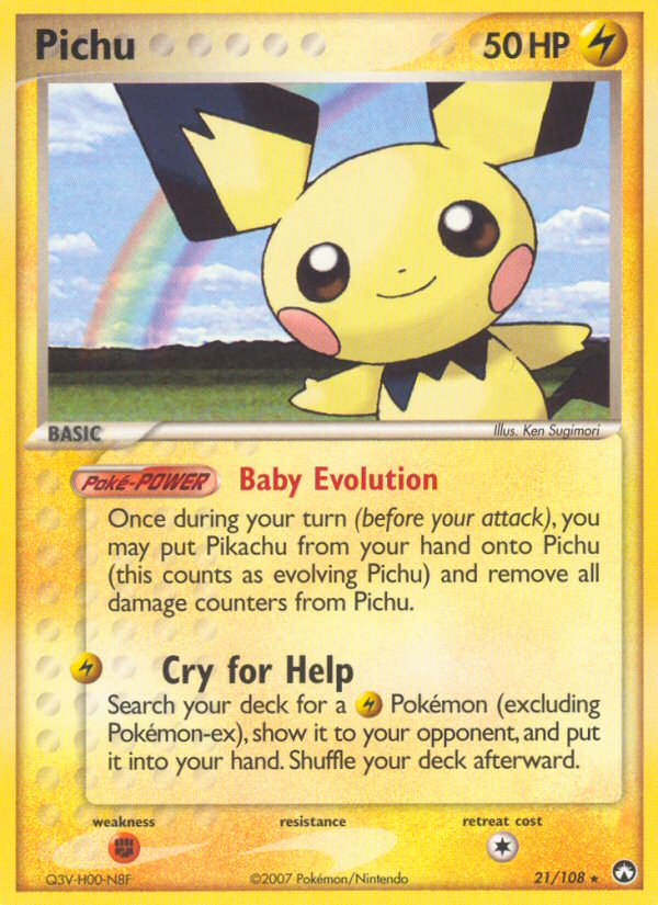 Pichu – Power Keepers 21/108 Pokémon card