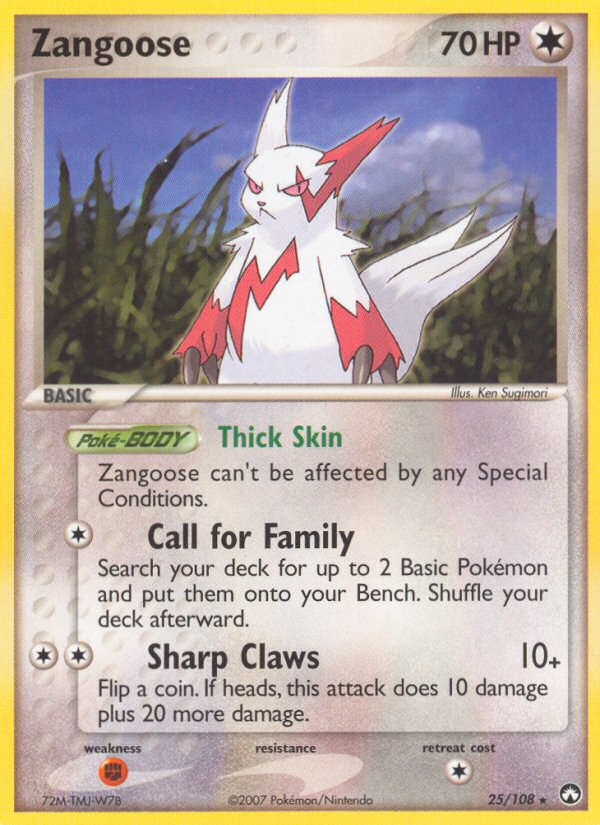 Zangoose – Power Keepers 25/108 Pokémon card