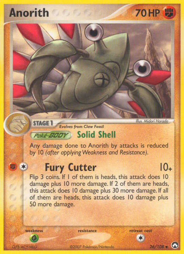 Anorith – Power Keepers 26/108 Pokémon card