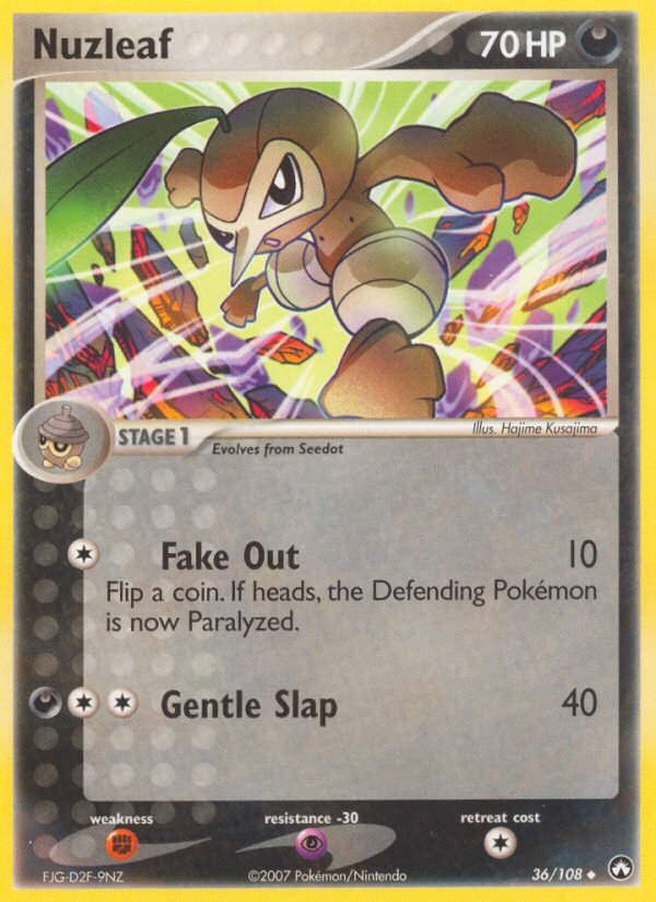 Nuzleaf – Power Keepers 36/108 Pokémon card