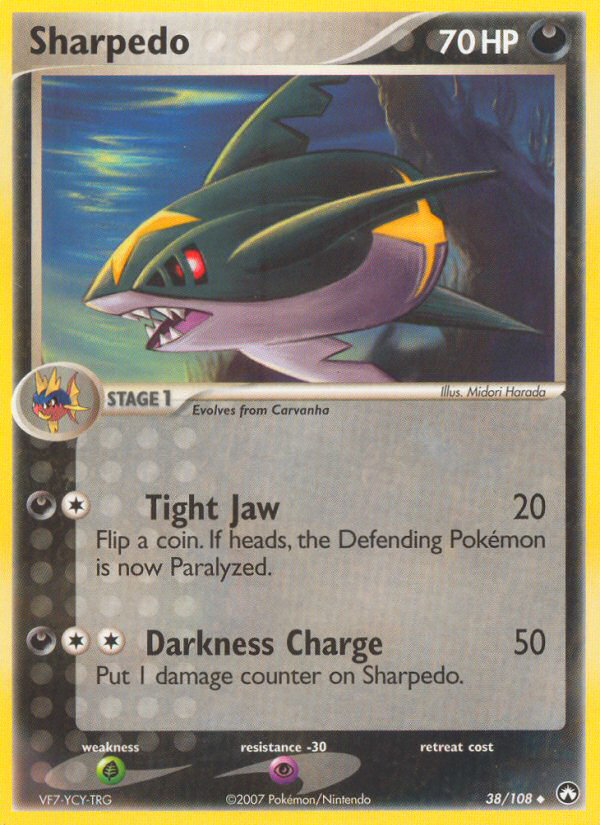 Sharpedo – Power Keepers 38/108 Pokémon card