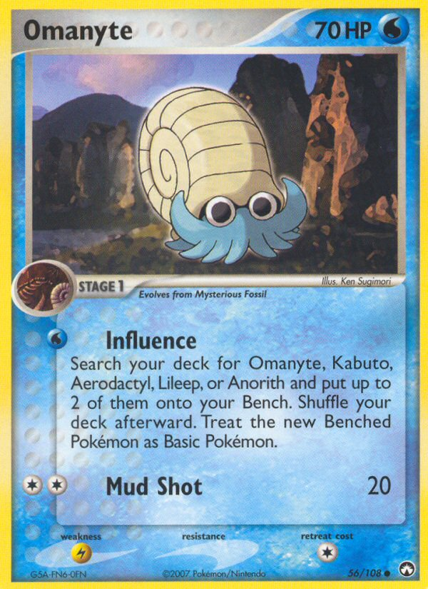 Omanyte – Power Keepers 56/108 Pokémon card