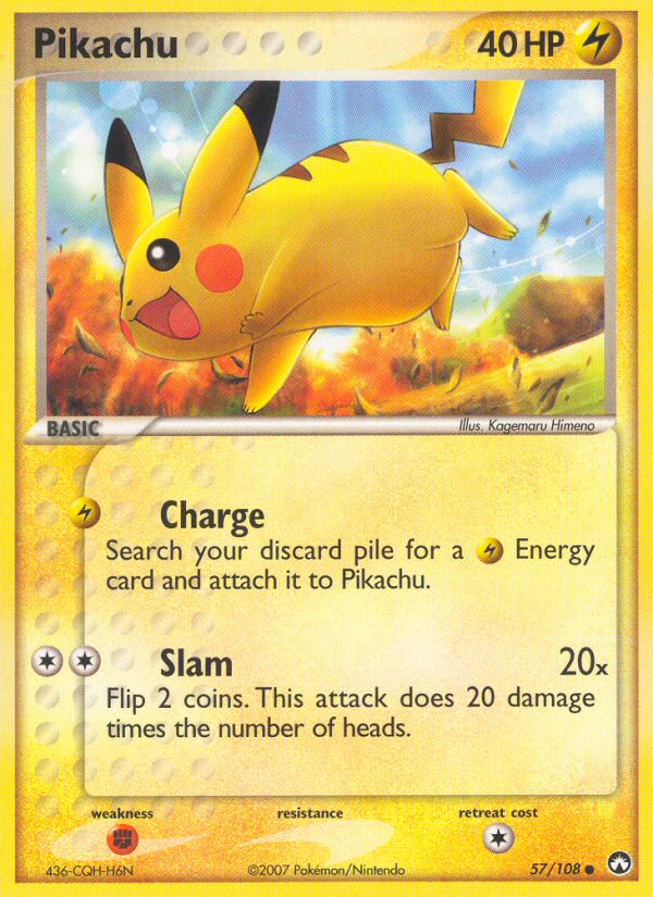 Pikachu – Power Keepers 57/108 Pokémon card