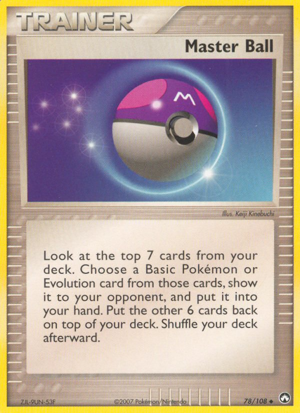 Master Ball – Power Keepers 78/108 Pokémon card