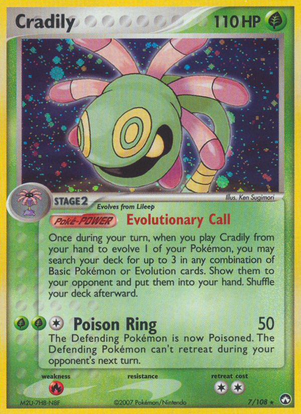 Cradily – Power Keepers 7/108 Pokémon card